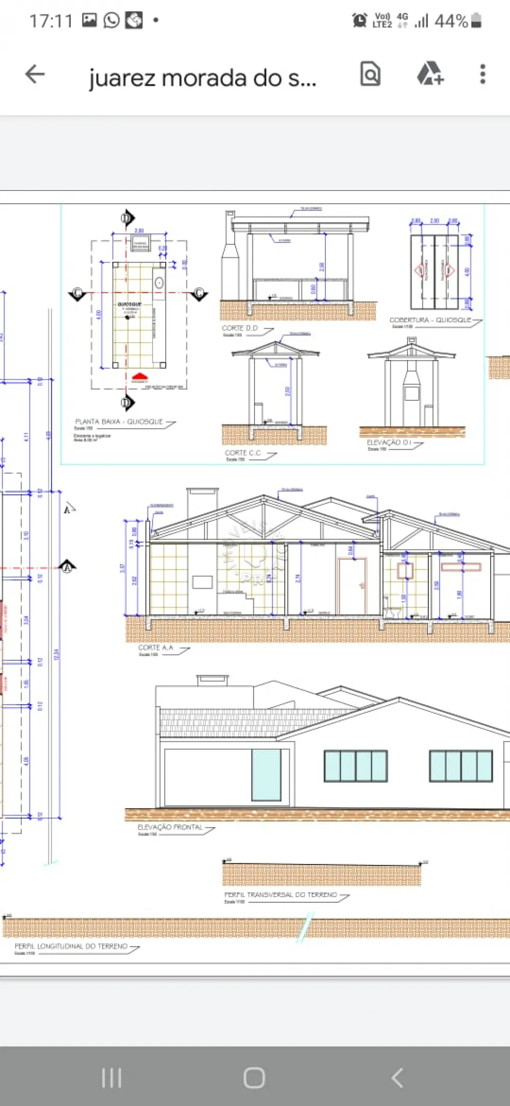 Salão de festas em AutoCAD